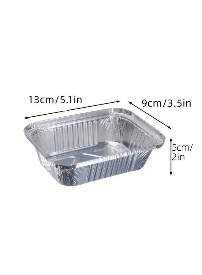 20pcs Aluminum Foil Pans With Lids Disposable Food Storage Trays For Cooking Baking Meal Prep - Image 3